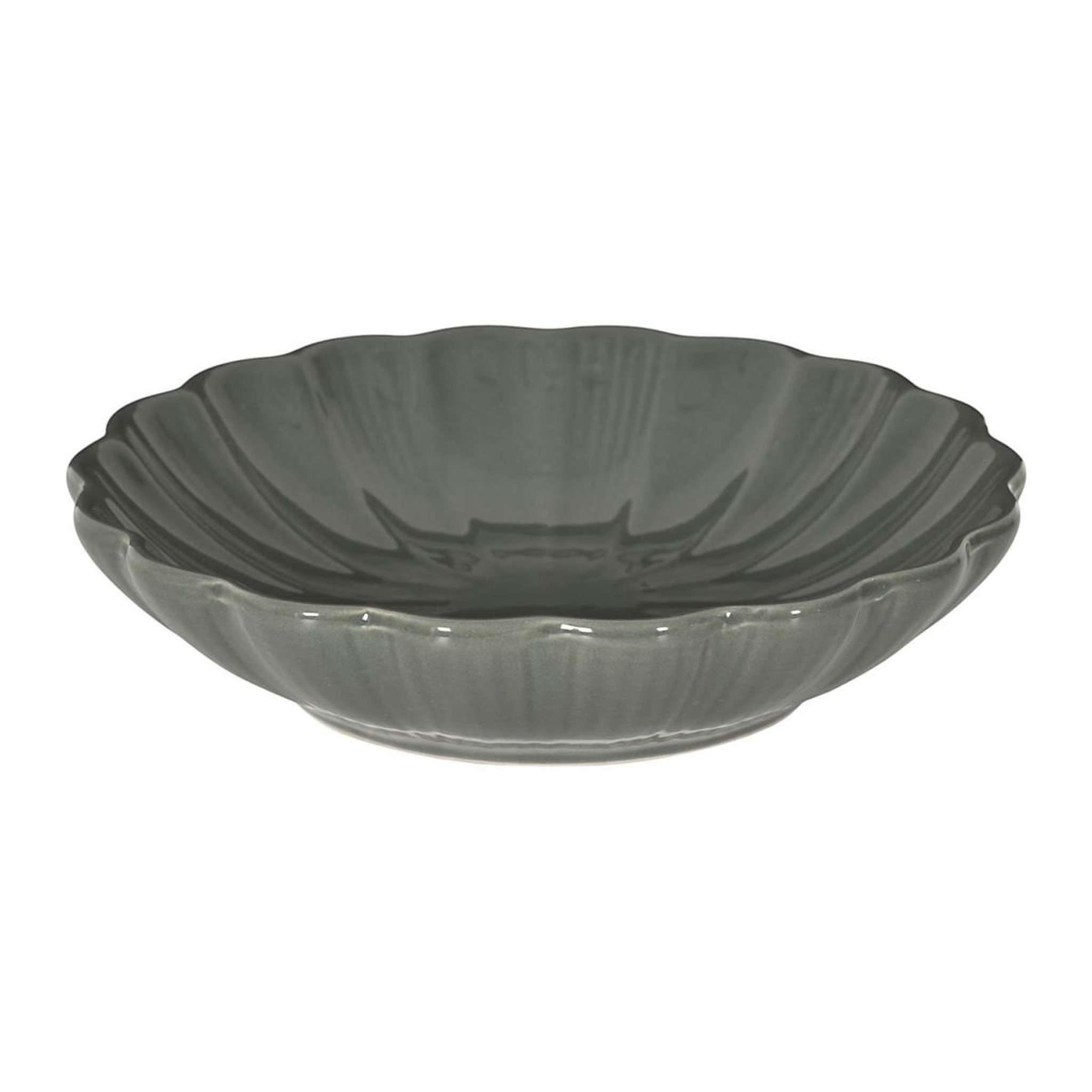 The Home Deco Factory Lot de 6 assiettes creuses  calista  20cm gris