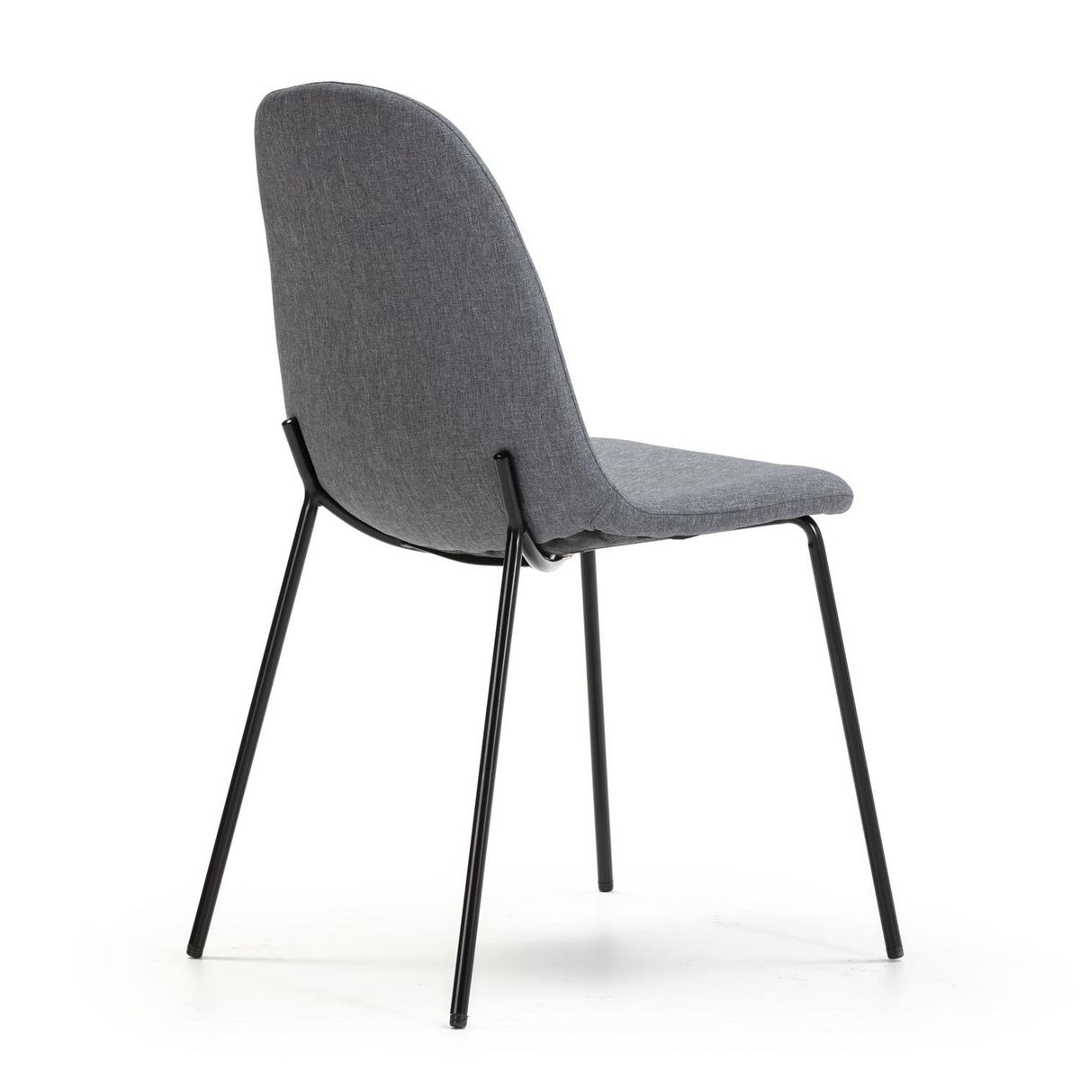 VS VENTA-STOCK Pack 2 chaises Salle à Manger Brenda tapissées Gris, 44 cm x 54 cm x 85 cm