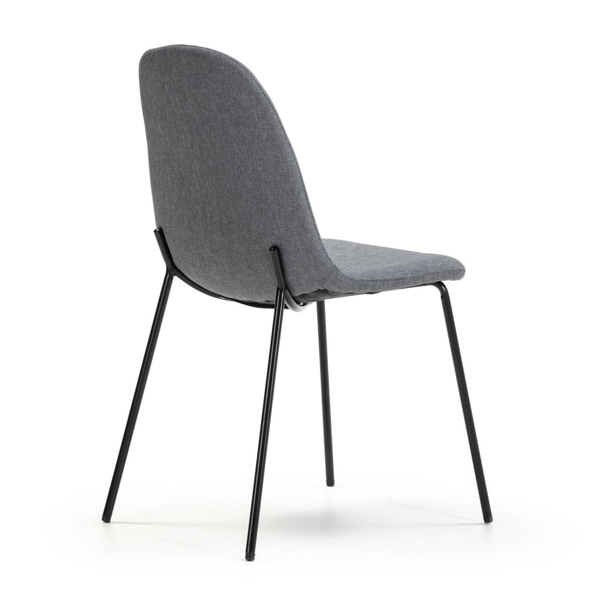 VS VENTA-STOCK Pack 2 chaises Salle à Manger Brenda tapissées Gris, 44 cm x 54 cm x 85 cm