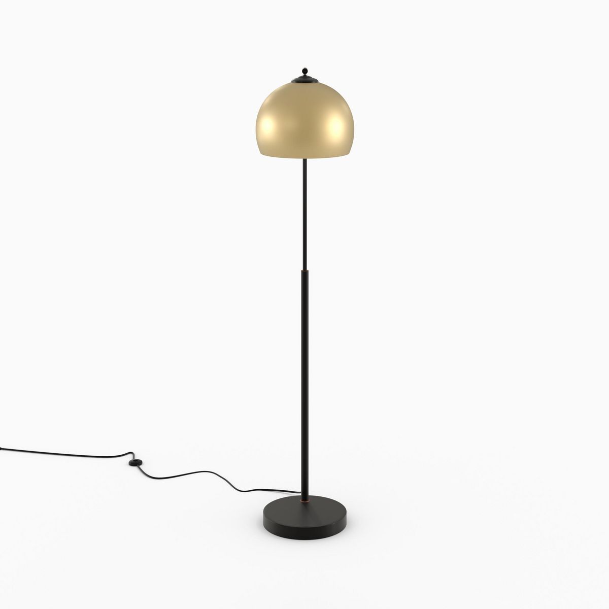 Rendez vous déco Lampadaire en métal couleur noir et laiton - Dinard