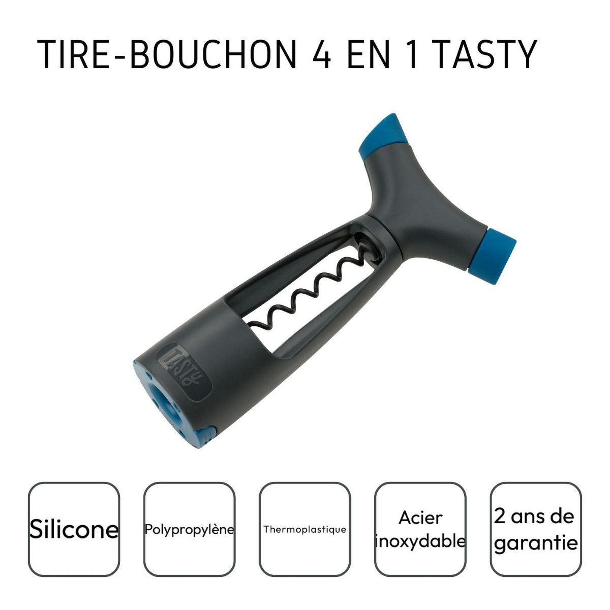 Voir la diapositive 4 : TASTY Tire-bouchon 4 en 1 Tasty Core