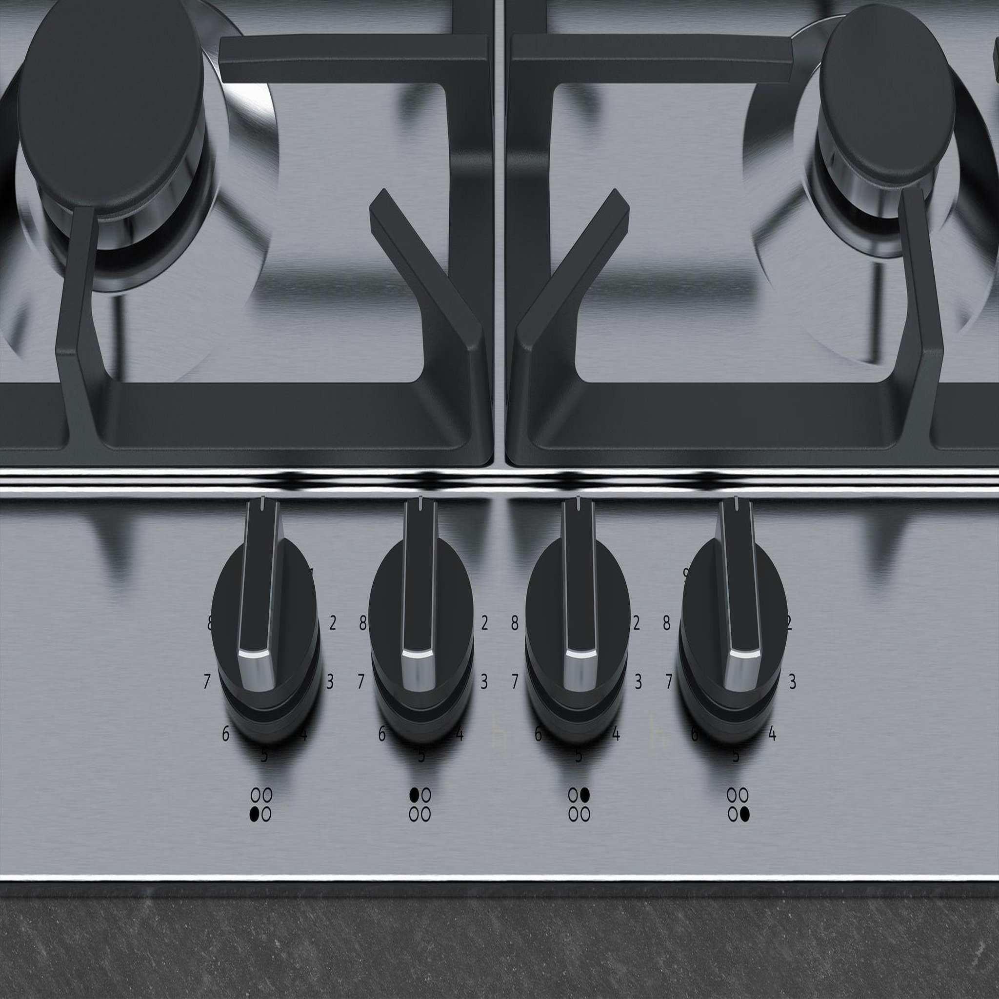 Voir la diapositive 3 : Neff Table inox gaz 60cm 4 feux - T26DS49N0