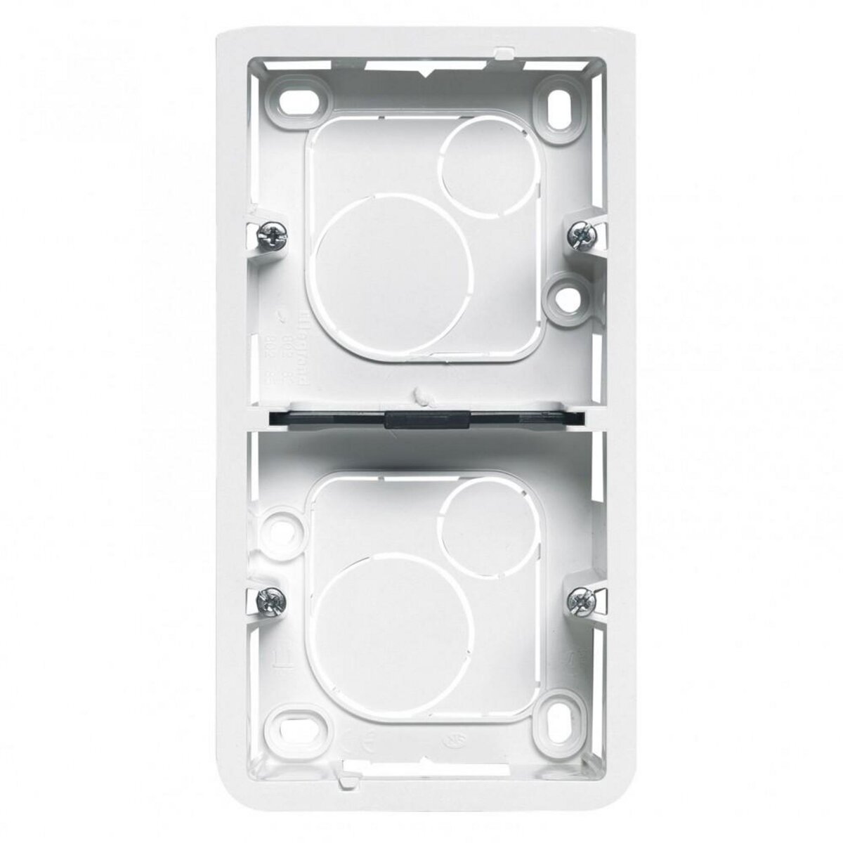 Legrand Double cadre saillie vertical Mosaic, LEGRAND blanc brillant