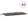 Voir la diapositive 4 : VIDAXL Coussins de banc de jardin lot de 2 gris fonce melange tissu