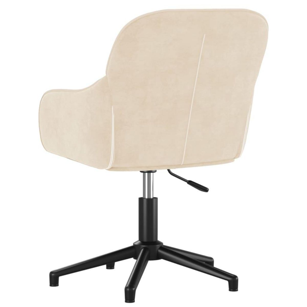 VIDAXL Chaise pivotante de bureau Creme Velours