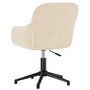Voir la diapositive 5 : VIDAXL Chaise pivotante de bureau Creme Velours
