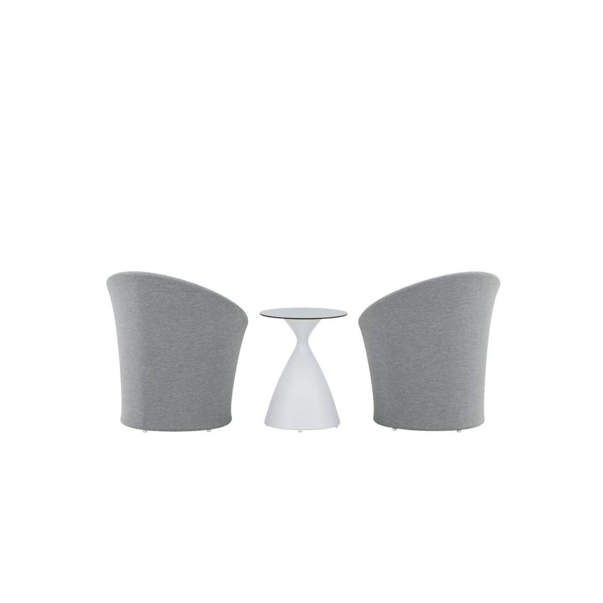 Voir la diapositive 5 : Paris Prix Salon de jardin design  spoga  73cm gris & blanc