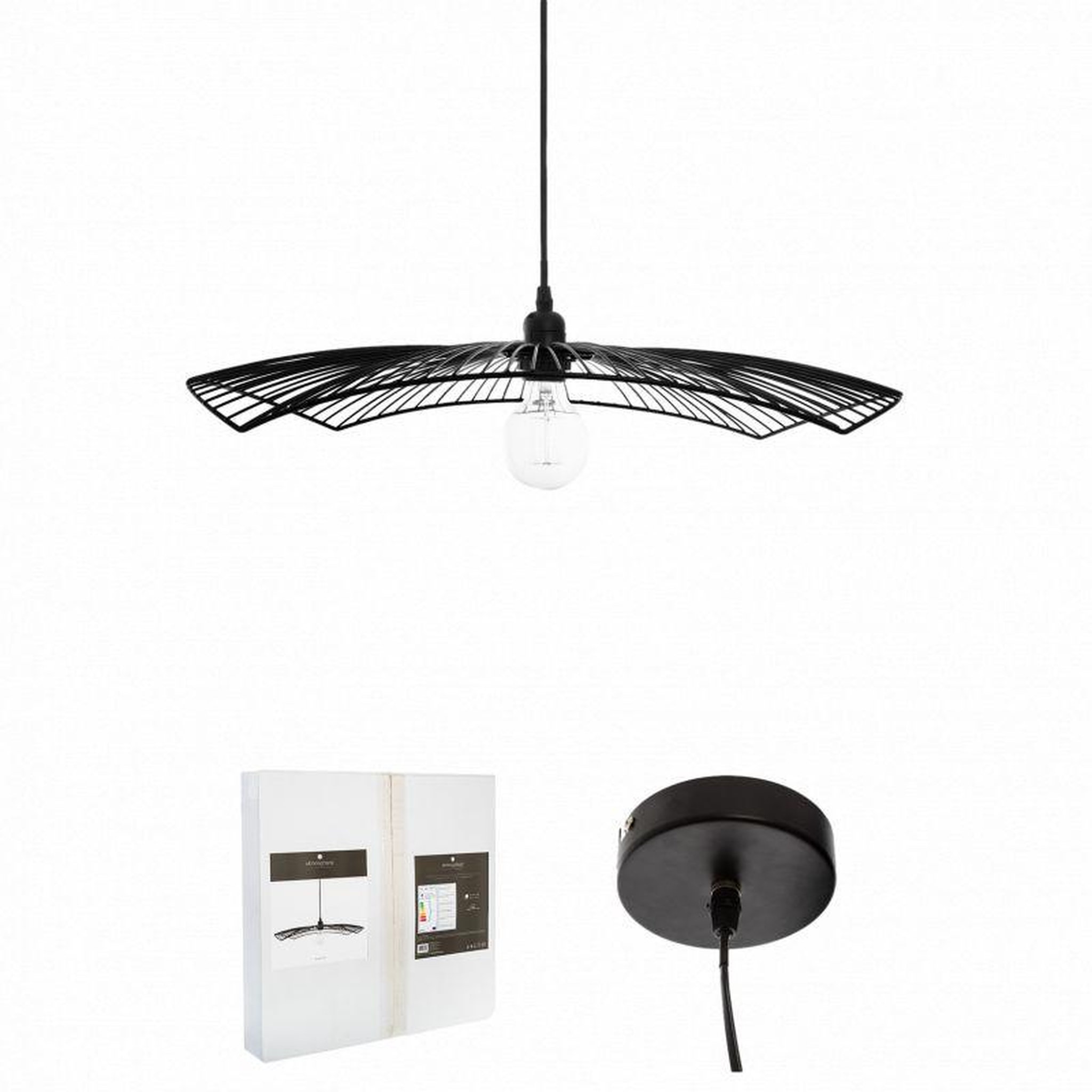 Voir la diapositive 6 : ATMOSPHERA Suspension filaire  Cuzco  noire, métal Diamètre 58 cm Atmosphera -  -