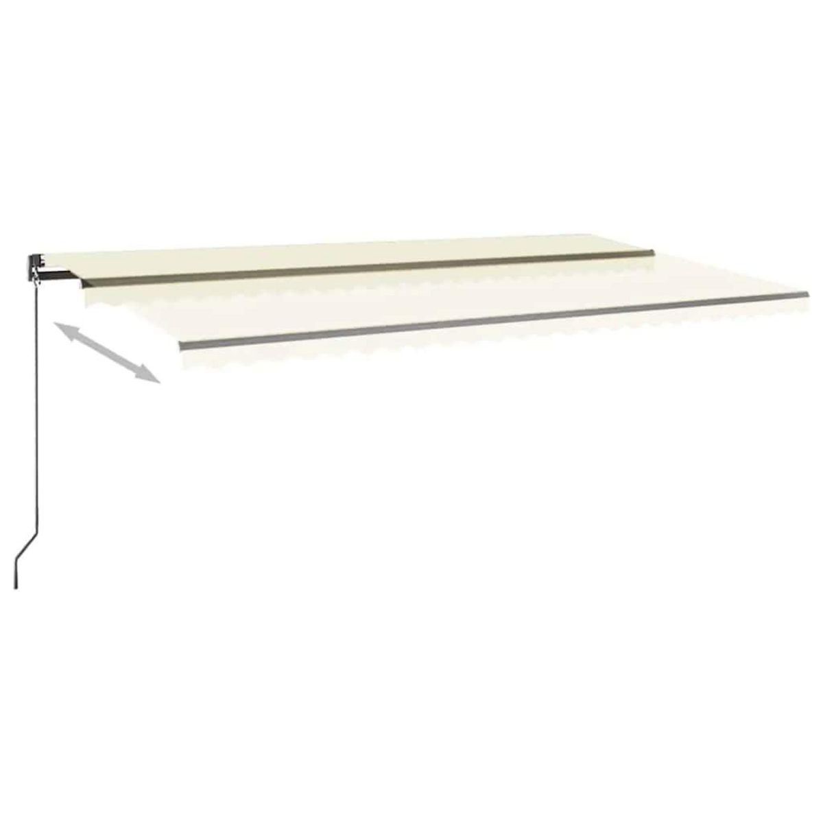 VIDAXL Auvent automatique sur pied 600x300 cm Creme