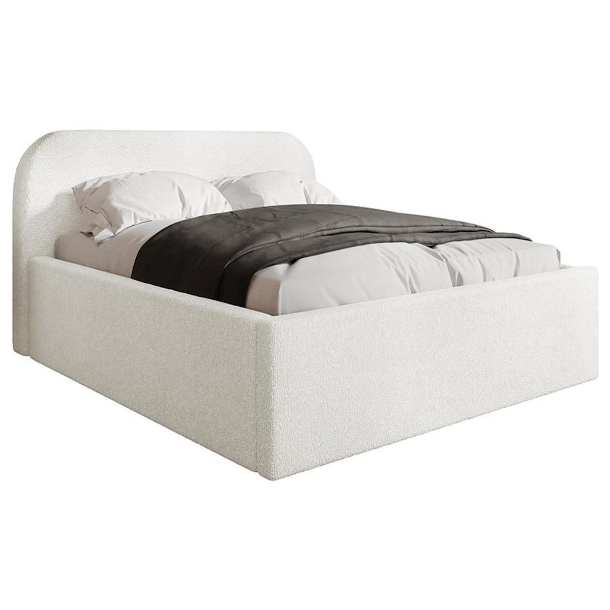 BEST MOBILIER Orane - lit coffre - 180x200 cm - en tissu bouclette
