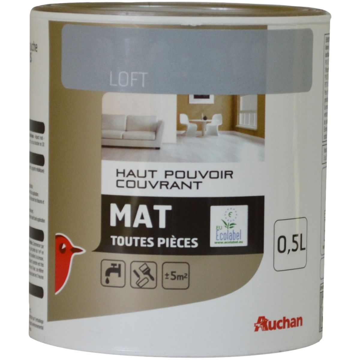 AUCHAN Peinture murale couleur loft mat