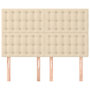 Voir la diapositive 3 : VIDAXL Tetes de lit 4 pcs Creme 72x5x78/88 cm Tissu