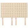Voir la diapositive 3 : VIDAXL Tetes de lit 4 pcs Creme 72x5x78/88 cm Tissu
