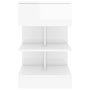 Voir la diapositive 6 : VIDAXL Tables de chevet 2 pcs Blanc brillant 40x35x65 cm