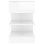 Voir la diapositive 6 : VIDAXL Tables de chevet 2 pcs Blanc brillant 40x35x65 cm