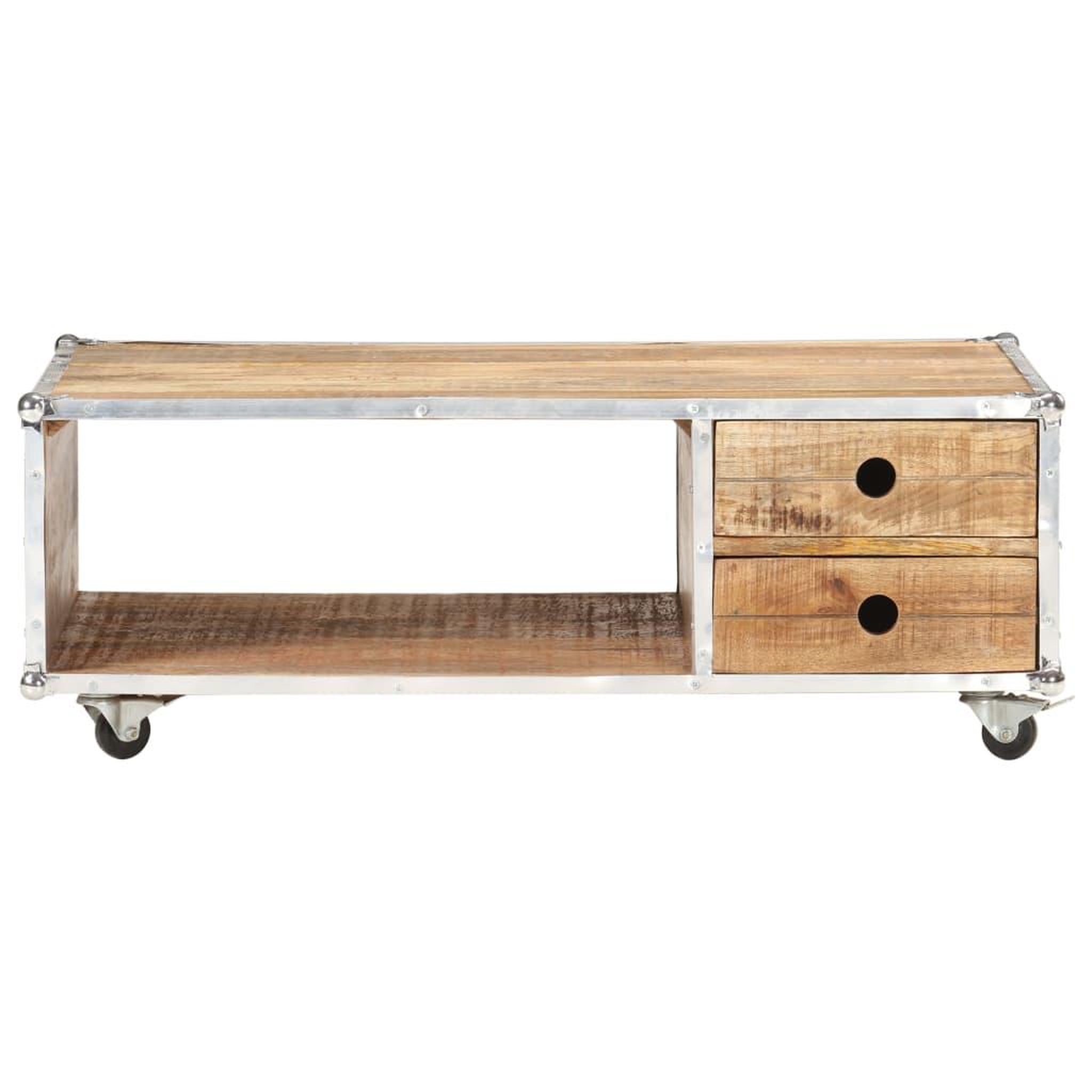 Voir la diapositive 3 : VIDAXL Table basse 89x59x33 cm bois massif de manguier brut