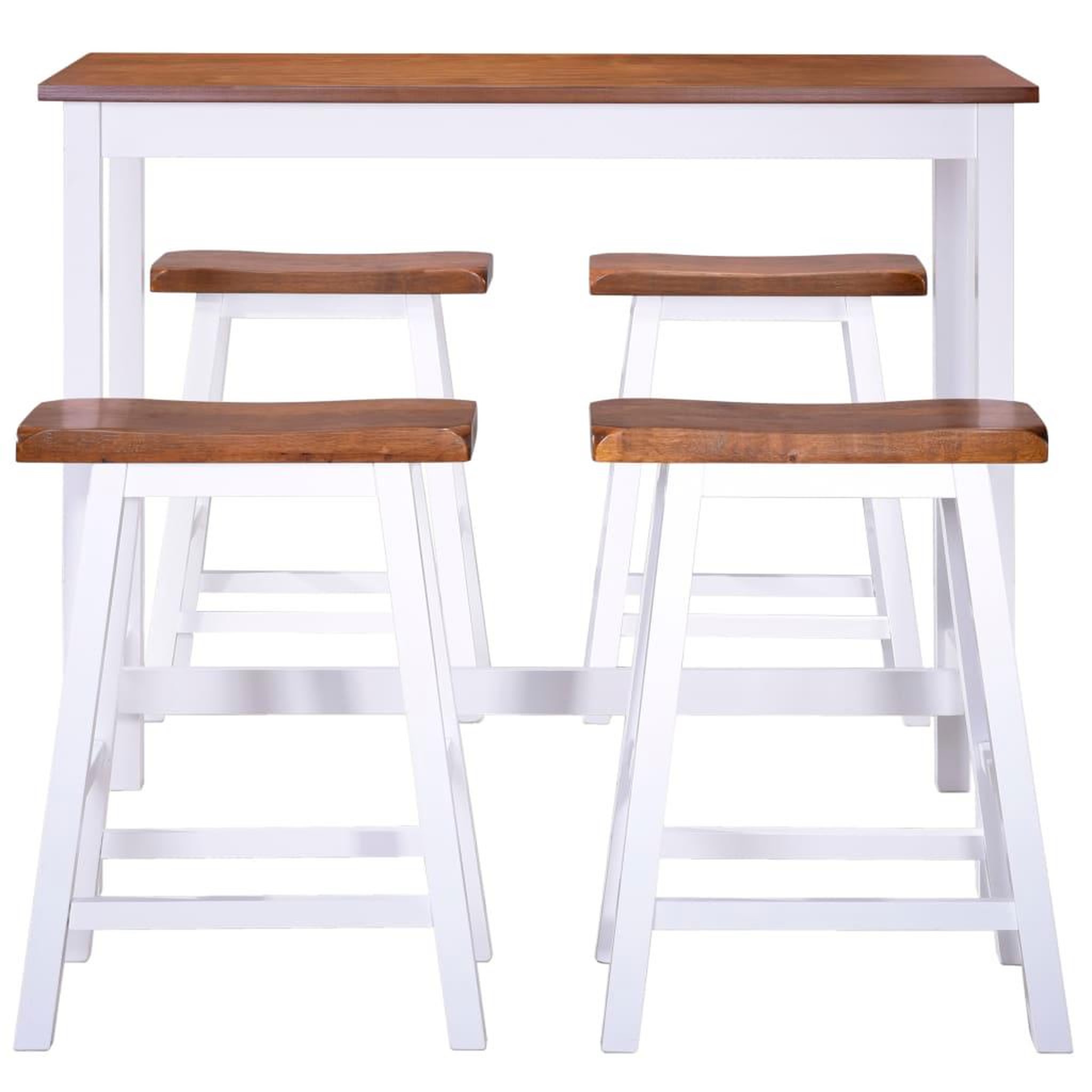 Voir la diapositive 4 : VIDAXL Table et tabouret de bar 5 pcs bois massif