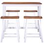 Voir la diapositive 4 : VIDAXL Table et tabouret de bar 5 pcs Bois massif