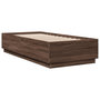 Voir la diapositive 3 : VIDAXL Cadre de lit avec LED sans matelas chene marron 90x200 cm