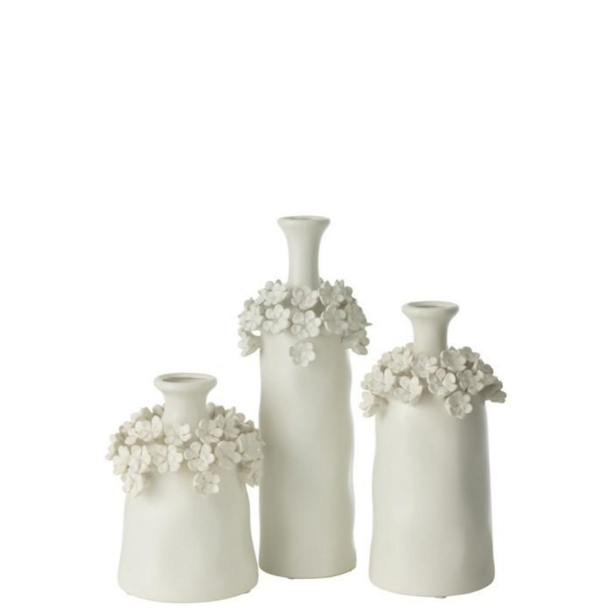 Paris Prix Vase Fleur en Céramique  Yucca  40cm Blanc