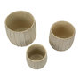 Voir la diapositive 3 : Paris Prix Lot de 3 Cache-Pots  Flake  30cm Crème