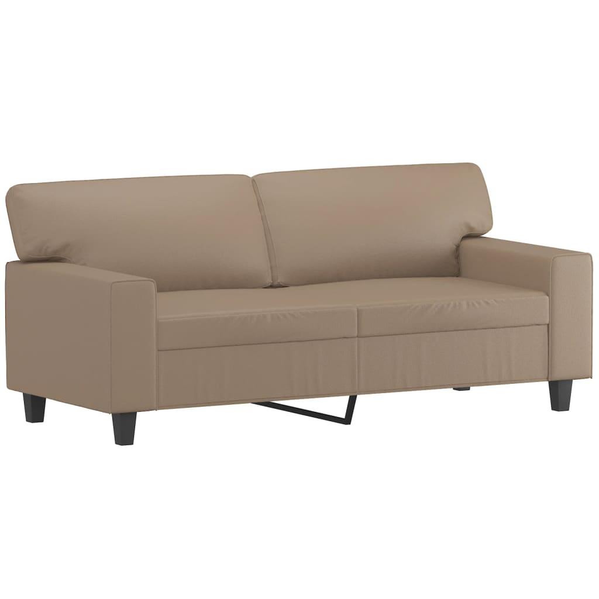 Voir la diapositive 2 : VIDAXL Canape a 2 places Cappuccino 140 cm Similicuir