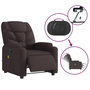 Voir la diapositive 5 : VIDAXL Fauteuil de massage inclinable electrique Marron fonce Tissu