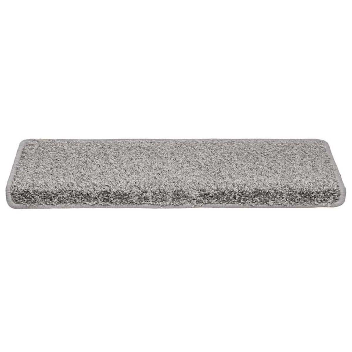 VIDAXL Tapis d'escalier 30 pcs 65x21x4 cm gris