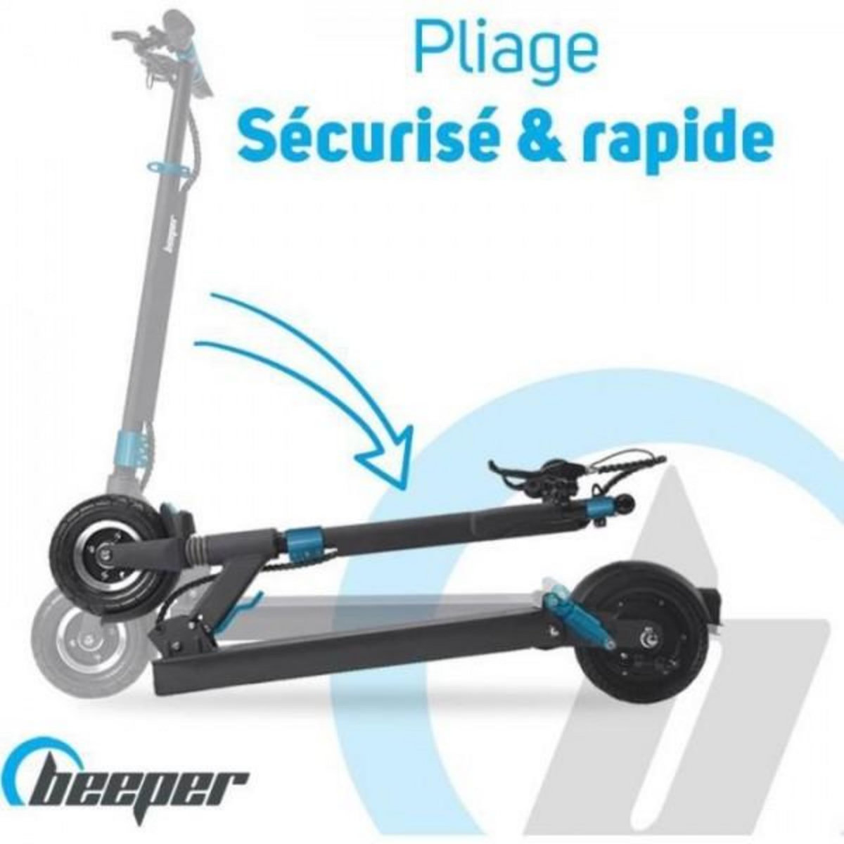 BEEPER Trottinette Electrique Trottinette electrique SPEED FX8-G2-10 - BEEPER - Roues 8 - 350W - Noir