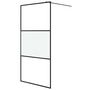 Voir la diapositive 2 : VIDAXL Paroi de douche Noir 100x195 cm Verre ESG demi-depoli