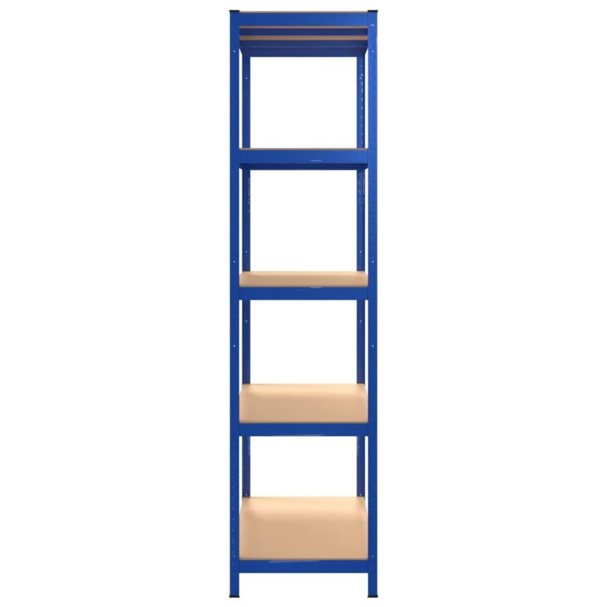 VIDAXL Etagere de rangement a 5 niveaux Bleu Acier et bois ingenierie