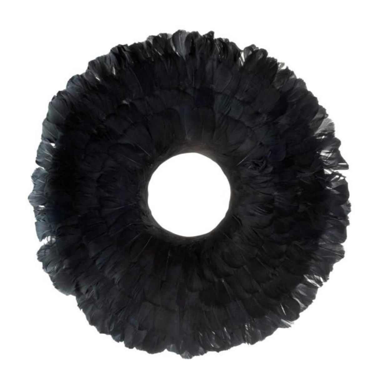 Paris Prix Couronne Déco  Plumes  52cm Noir
