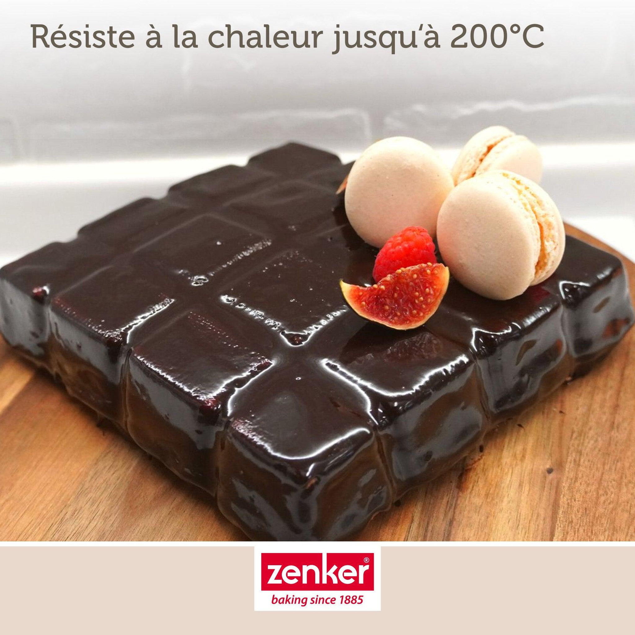 Voir la diapositive 6 : ZENKER Moule à gâteaux en forme de tablette de chocolat 22 x 24 cm zenker silicone fibre de verre