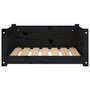 Voir la diapositive 5 : VIDAXL Lit pour chien Noir 65,5x50,5x28 cm Bois de pin solide