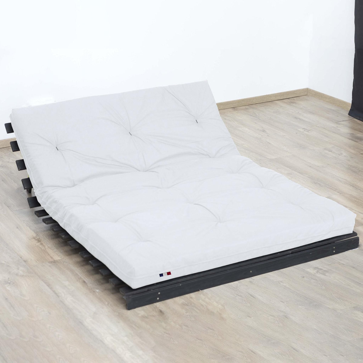 IDLITERIE Matelas futon écru latex et fibres, confort et fabrication française