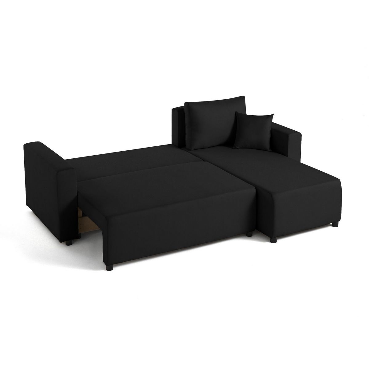 BEST MOBILIER Regala - canapé d'angle réversible - 4 places - convertible avec coffre - en tissu