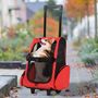 Voir la diapositive 2 : PAWHUT 2 en 1 trolley chariot sac a dos sac de transport a roulettes pour chien chat