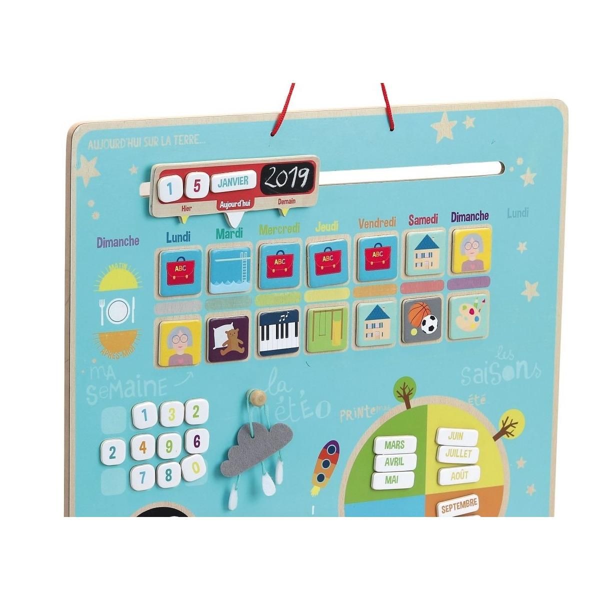 Vilac Semainier magnetique Aujourd hui sur la terre