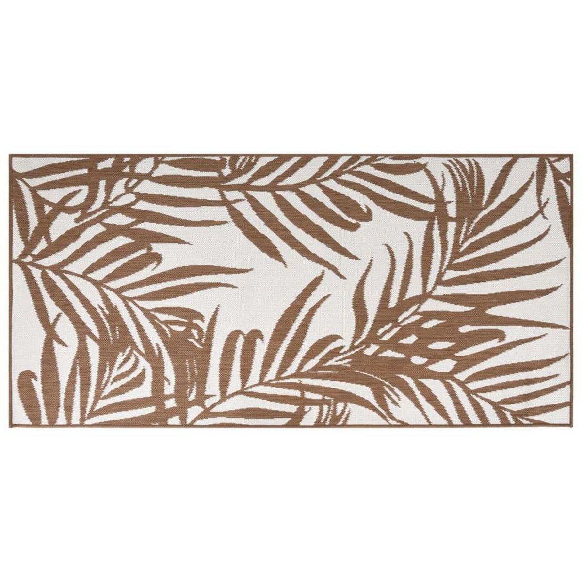 VIDAXL Tapis d'exterieur marron et blanc 80x150 cm design reversible