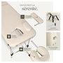 Voir la diapositive 3 : tectake Table de massage portable pliante 2 zones avec sac de transport inclus beige