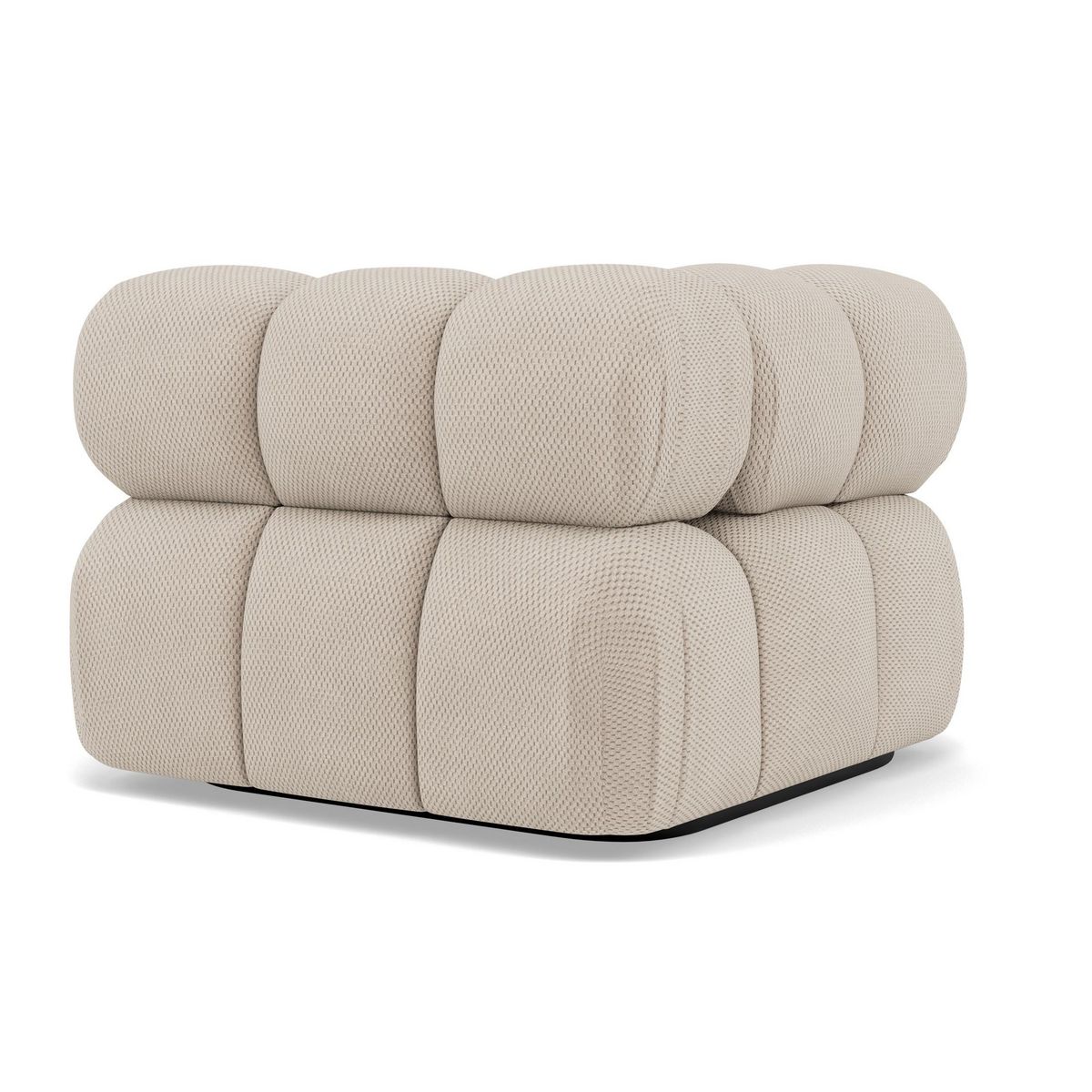 LISA DESIGN Ruby - module d'assise d'angle gauche en velours texturé