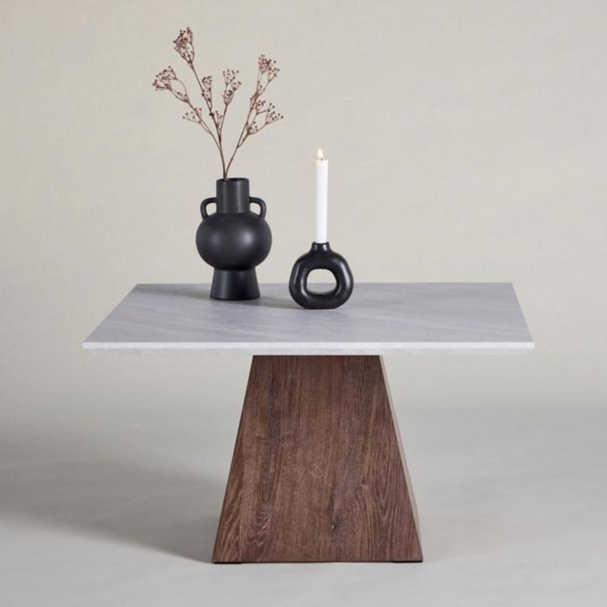 Paris Prix Table Basse Effet Marbre  Cael  80cm Gris & Marron