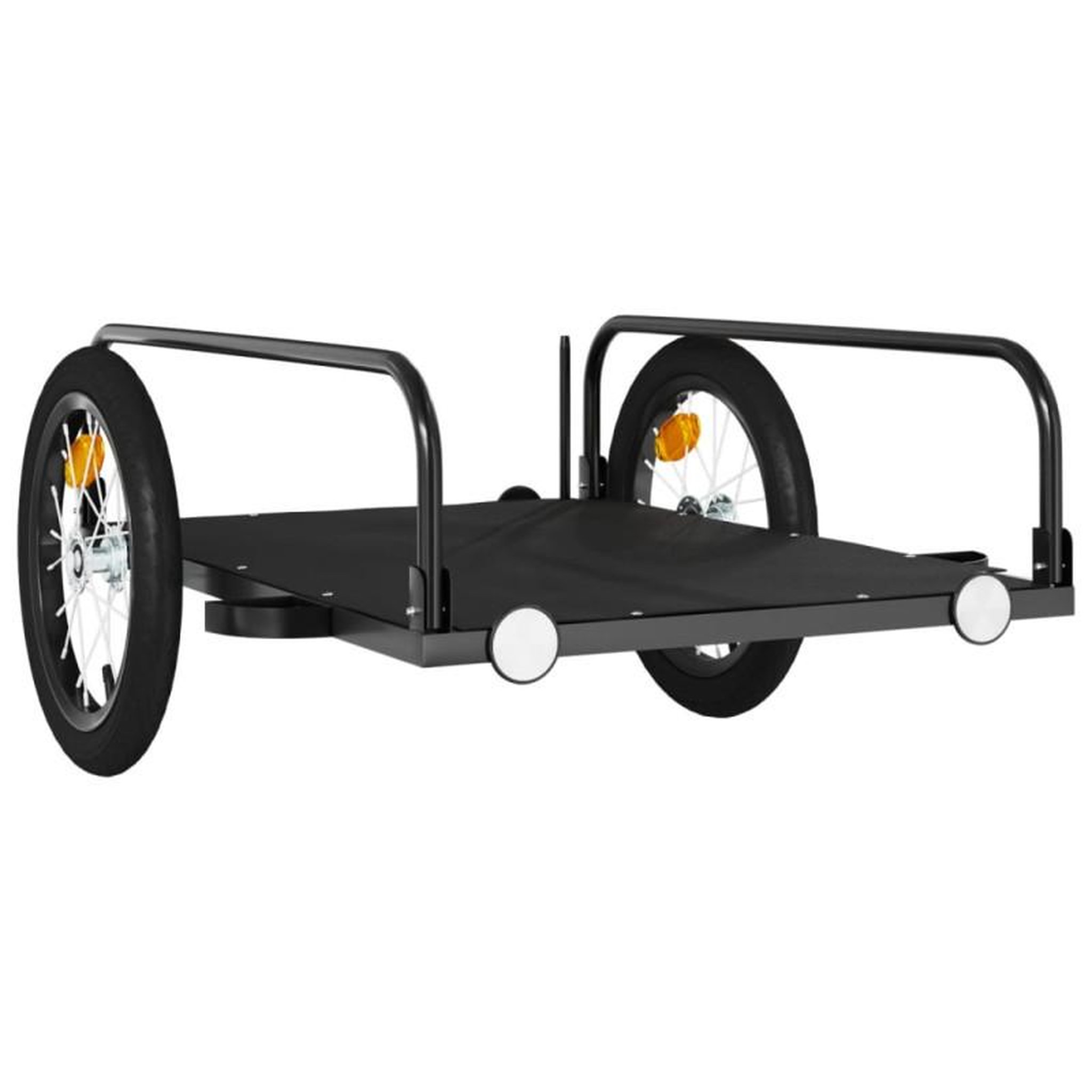 Voir la diapositive 4 : VIDAXL Remorque de vélo noir 126x63x34 cm fer