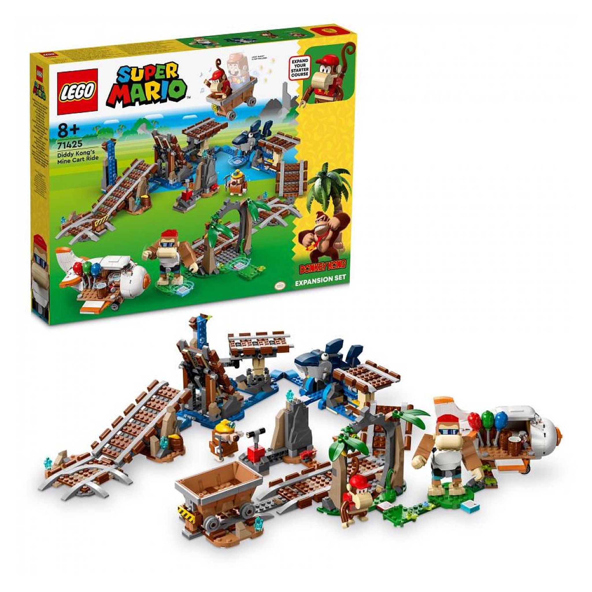 Voir la diapositive 3 : LEGO 71425 Ensemble d extension course de chariot de mine de diddy kong Super Mario™