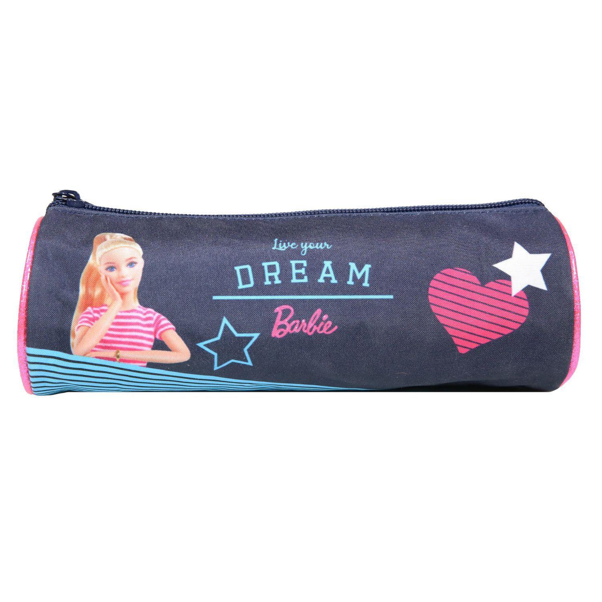 Voir la diapositive 1 : Bagtrotter BAGTROTTER Trousse scolaire ronde Barbie Bleue
