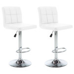 VIDAXL Tabourets de bar lot de 2 blanc similicuir
