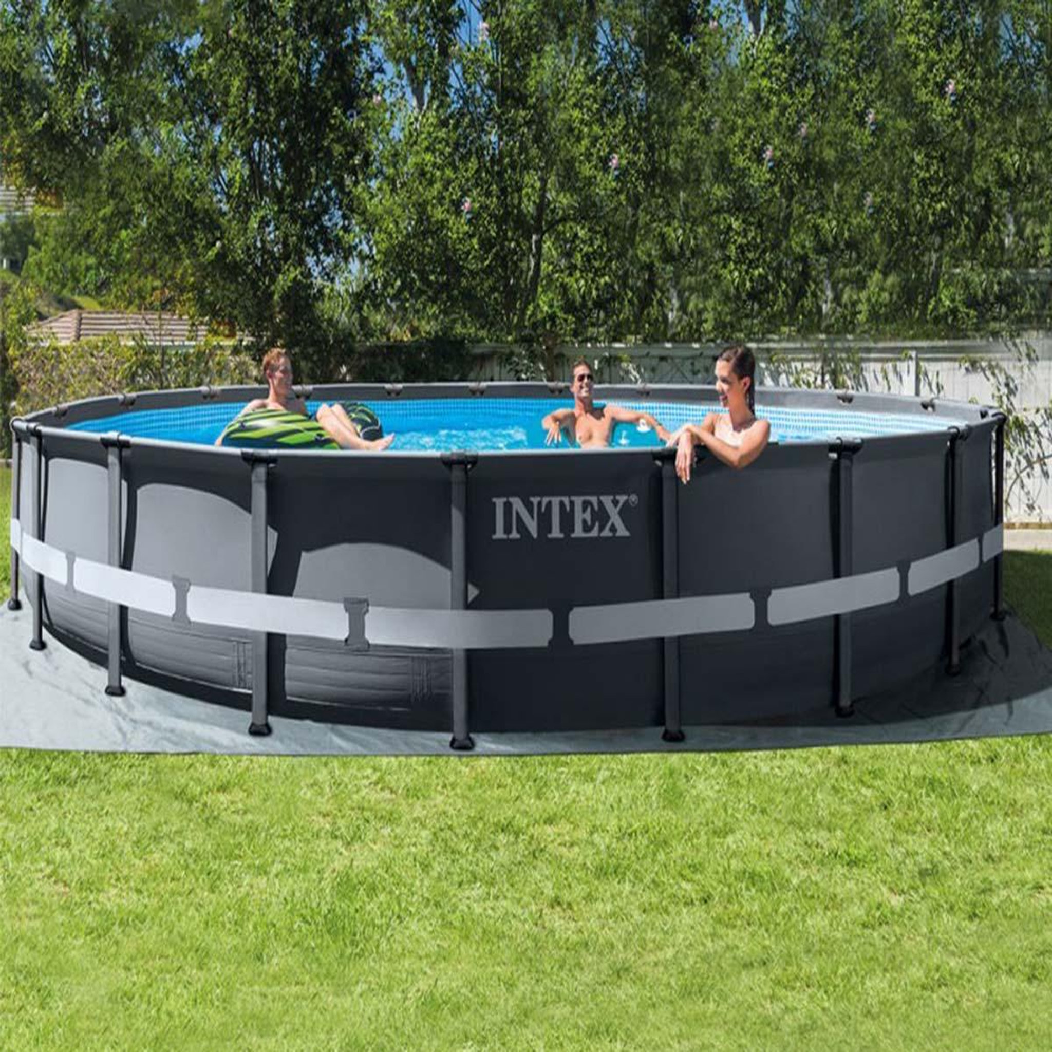 Voir la diapositive 4 : INTEX Piscine tubulaire Ultra XTR Frame ronde 6,10 x 1,22 m - Intex
