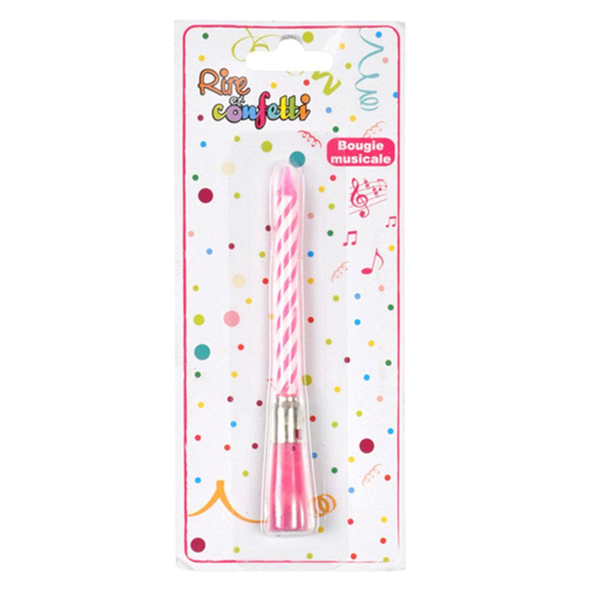 Voir la diapositive 2 : HOMEA Bougie d'Anniversaire  Musicale  12cm Rose
