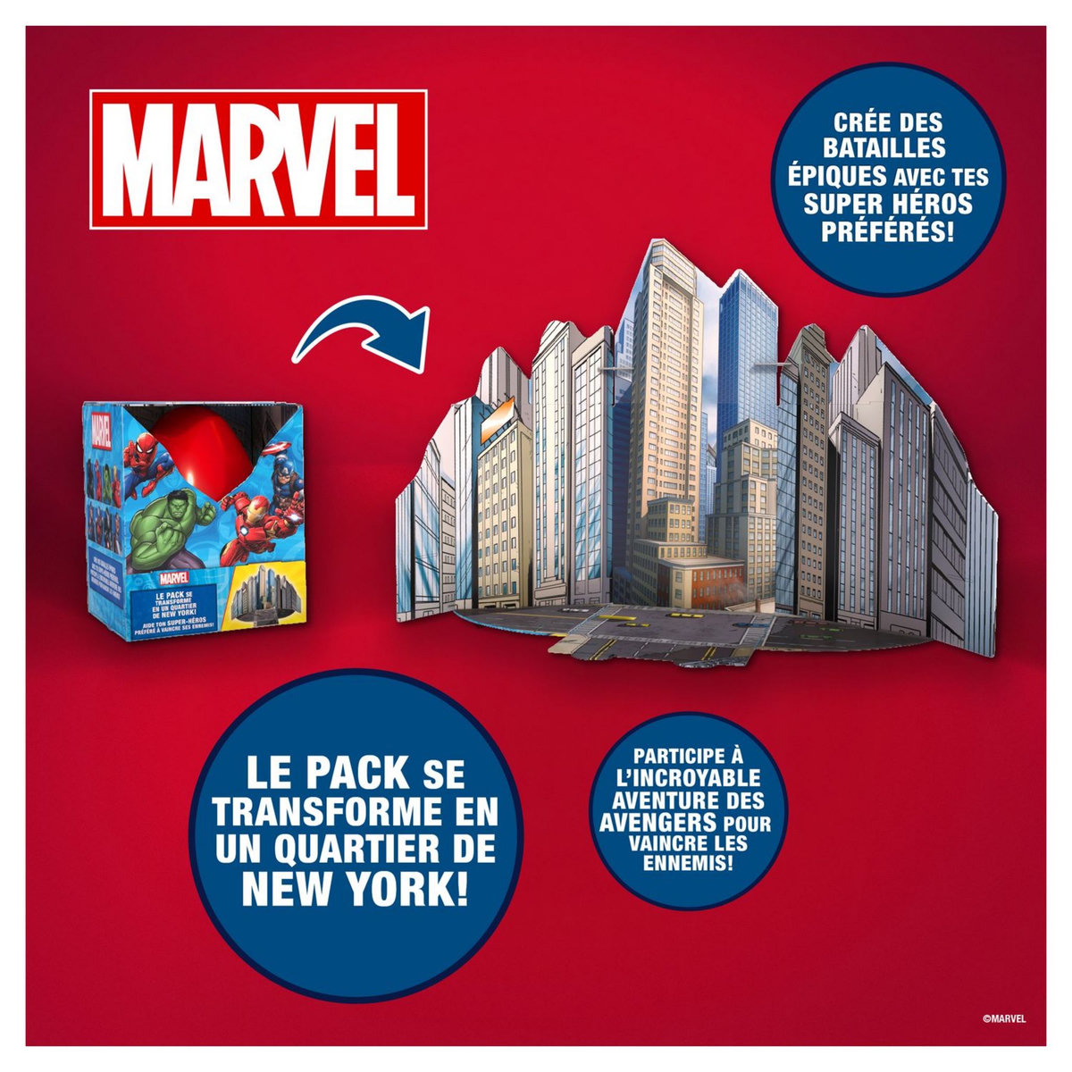 HASBRO Oeuf de Pâques géant avec 6 surprises - Marvel