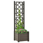 Voir la diapositive 1 : VIDAXL Jardiniere avec treillis 43x43x142 cm PP Anthracite